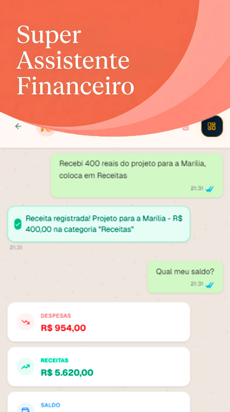 Super assistente financeiro completo