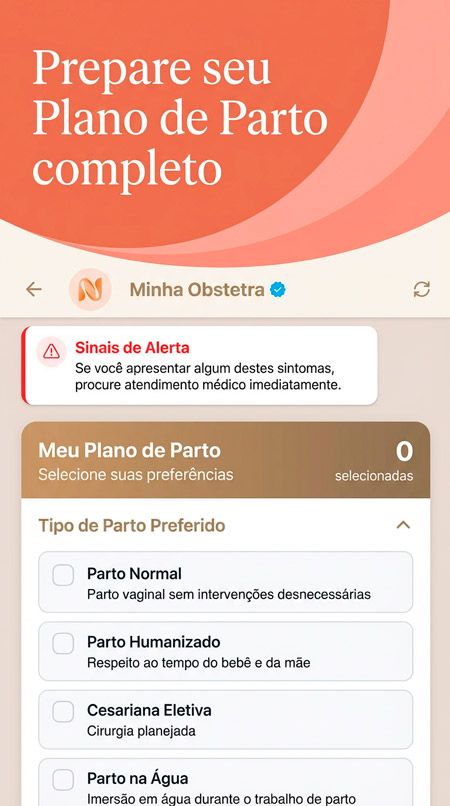 Prepare seu Plano de Parto